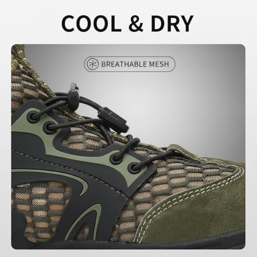 Image of FLARUT Men's Sandals Barefoot Hiking Shoes Quick Dry Breathable Mesh Lightweight Outdoor Training Water Walking Shoes