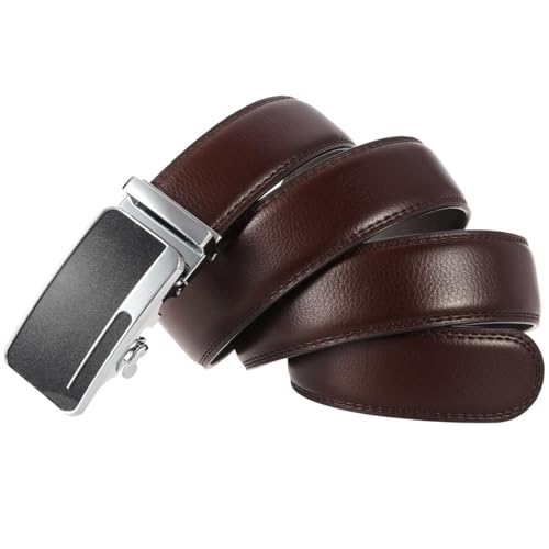 Men's Belt Genuine Leather Luxury Metal Automatic Buckle Business Casual3