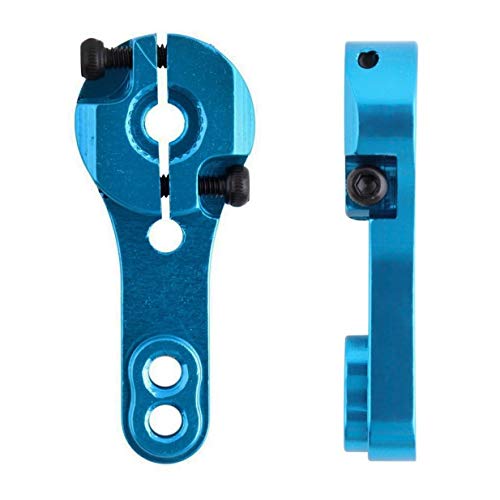 Sharegoo 10Pcs 25T Aluminum Servo Horns M3 Threads Metal Steering Arm Compatible With Rc Car Truck Buggy Airplane-Blue,Red #TOP3