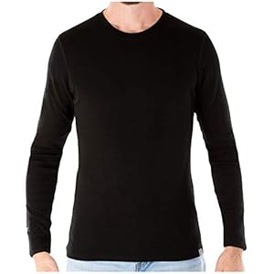 MERIWOOL Mens Base Layer – 100% Merino Wool Midweight Long Sleeve Thermal Shirt