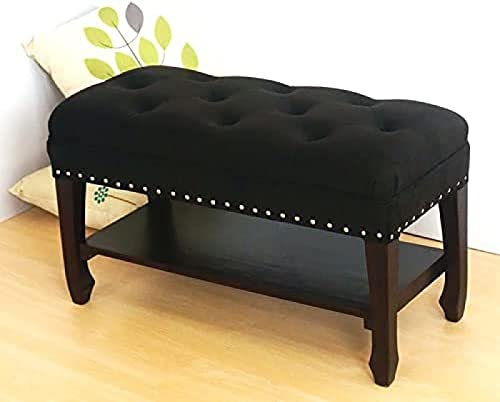 Banco De Entrada De Madera Maciza Banco De Almacenamiento De Zapatos, Cómodo Banco Tapizado para Zapatos, Bancos Rústicos, Organizador De Zapatos para Pasillo, Marrón, 80X35X45Cm
