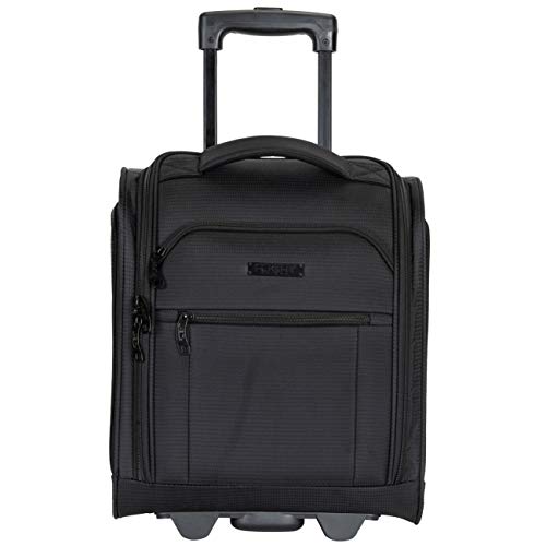 Flight Knight 55x40x20cm Ryanair Maximum Size Carry On Priority Hand Luggage Case Approved & Tested - 2 Wheels - Ultra Lightweight Durable Soft Case Textile Cabin Suitcase