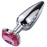 Alien Exquisite Buttocks Silver Delicate Smooth Accessory, Tail Inlaid With Shiny Pink Crystal (C)+Y15