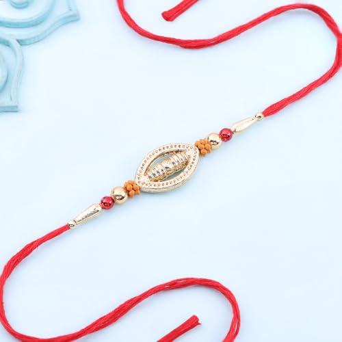 Image of Floweraura Raksha Bandhan Celebrations Handcrafted Designer Dora Rakhi - Rakhi Set for Brother | Bhai | Kids | Boy | Cousins | Handmade Rakshabandhan Gift Set