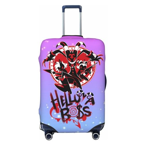 Helluva Boss Travel Luggage Cover, Colorful Suitcase Luggage Protector, Washable Baggage Cover, Dustproof Protector Fits 18-32 Inch Luggage Large