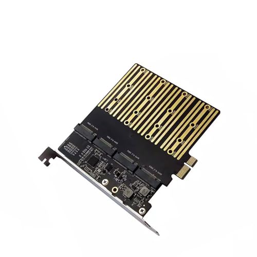 Tarjeta PCIe x1 a 4 puertos SATA con chip ASM1064 para ampliación de almacenamiento en PC