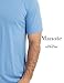 Manote 100% Merino Wool T Shirts for Men, Short Sleeve Lightweight Crew Undershirt, No-Odor Base Layer for Hiking Travel (US, Alpha, Large, Regular, Regular, Light Blue)