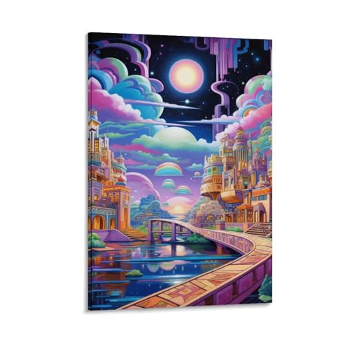Peinture sur toile pour habiller un mur vide avec cette affiche colorée 30x45cm