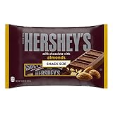 HERSHEY'S Milk Chocolate with Almonds Snack Size Candy, Individually Wrapped, 10.35 oz Bag