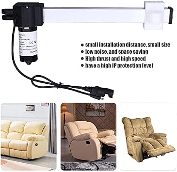 Cryfokt Power Recliner Chair Motor, DC 29V Recliner Motor Actuator Replacement Kit with 1000N Large Thrust 230Mm Adjustable Sofa Chairs Motor for Electric Bed, Electric Sofa