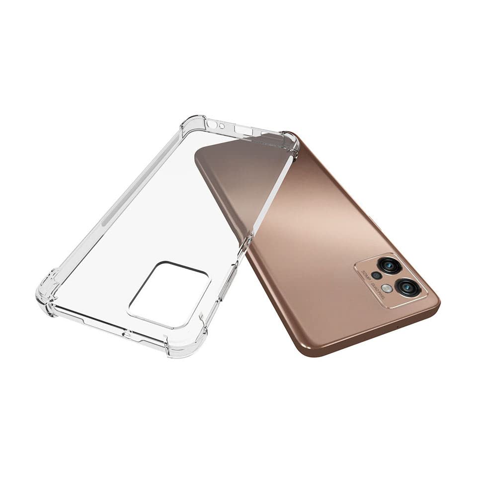Image of Bumper || Transparent || Edge to Edge Protection Back case Cover for Moto G32 - Transparent