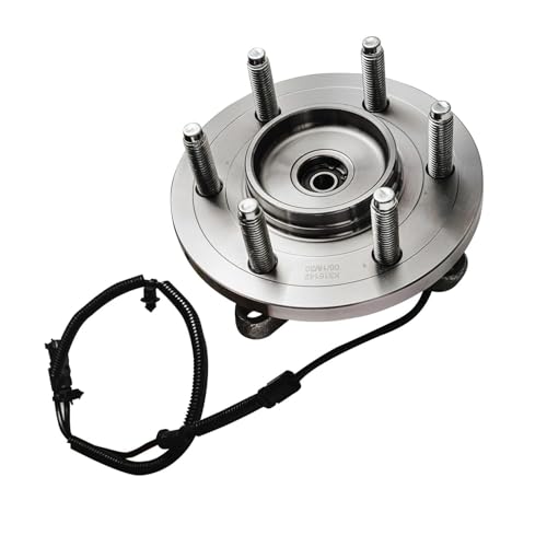 Image of Detroit Axle - Front Brake Kit for 4WD 2011-2014 Ford F-150 Expedition Lincoln Navigator Drilled & Slotted Brake Rotors Ceramic Brakes Pads Wheel Bearing Hubs 2012 2013 Replacement