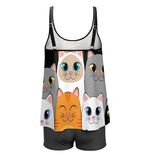 Maillot de Bain Ensembles Bikini Short Coupe Fluide Cache les Imperfections - 5