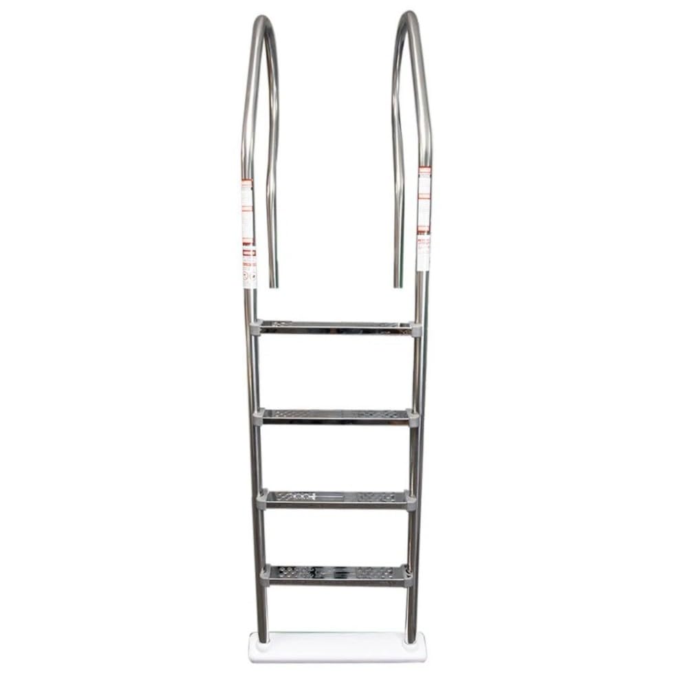 Escalera para piscina con base invertida de acero inoxidable miniatura 2