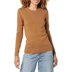 Amazon Essentials Women’s 100% Cotton Crewneck Sweater (Available in Plus Size)