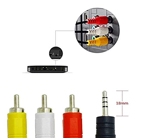 3.5Mm To 3 Rca Av A/V Audio Video Tv-Out Cable/Cord/Lead For Sony Digital Camcorder Dcr-Trv280 Dcr-Trv260 Dcr-Trv250 #TOP7