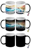 Zaubertasse Farbwechseltasse Kaffeebecher Tasse Becher Latte Cappuccino Espresso Nostalgie Auto Retro Kuba Oldtimer