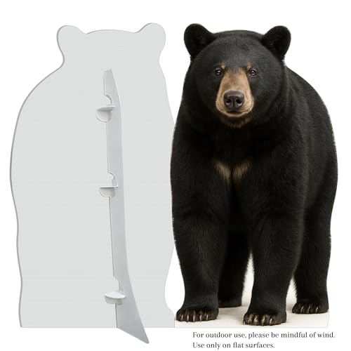 Image of Black Bear 4FT Life Size Cardboard Cutout - A Fun Animal Standup for Photo Booths, Birthday Parties, and Events