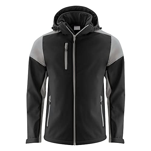 Veste softshell homme PRIME anthracite noir manteau mi-saison chaud taille L - 4