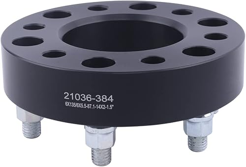 Miniatura 8 de VLAOSCHI Adaptadores de rueda forjados negros de 6 x 135 a 6 x 5.5 pulgadas con pernos de 14 x 2.0 compatibles con Ford 6 Lug 6x135 a 6x139.7 para