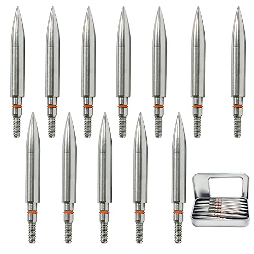 Image of 100 /125 /150 /200 /300 Grains Archery Field Points Practice Field Tips, Archery Target Practice Hunting Arrow Tip for Recurve, Compound Bow Crossbow, Stainless Steel Screw in Broadheads