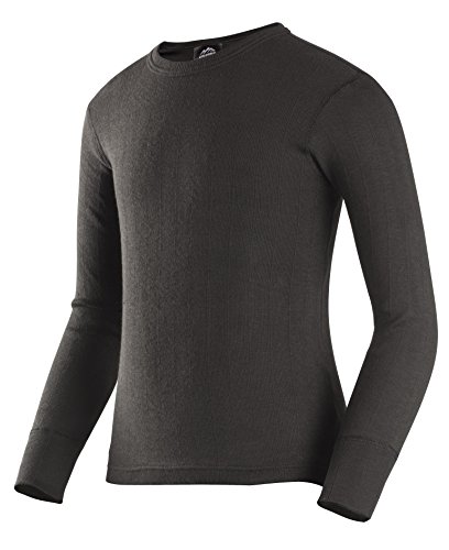 ColdPruf Youth Enthusiast Single Layer Long Sleeve Crew Neck Top, Black, Large 67ALGBK