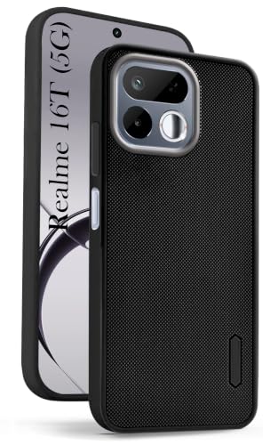 Image of Jkobi Rubberised Back Cover Case for Realme 16T 5G (Textured Grip Design | Camera Protection | Slim and Light Weight | Soft Touch and Feel)