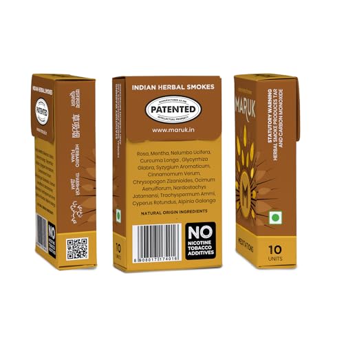 Image of Maruk Meditations - Premium Herbal Smokes | No Nicotine, No Tobacco, No Additives | Patented | Made with Pure 100% Ayurvedic Herbs | Quit Smoking Cigarette Alternative (20 Packs, 200 Sticks)