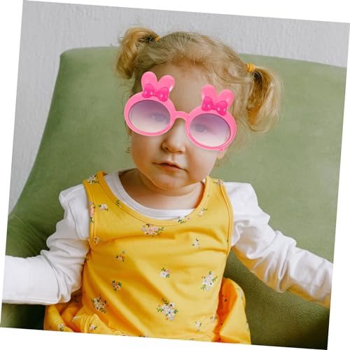 BESTonZON Boy Girl Cartoon Sunglasses Adorable Bunny Design for Beach Parties Photo Props and Party Favors Stylish Uv Eyewear for4