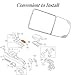 FCBJX Center Console Gear Shift Panel Cover Surround Trim for 2013-2020 Audi A3 S3 RS3 Interior Frame Front Chrome ABS 8V0864260B3Q7 8V0864260A