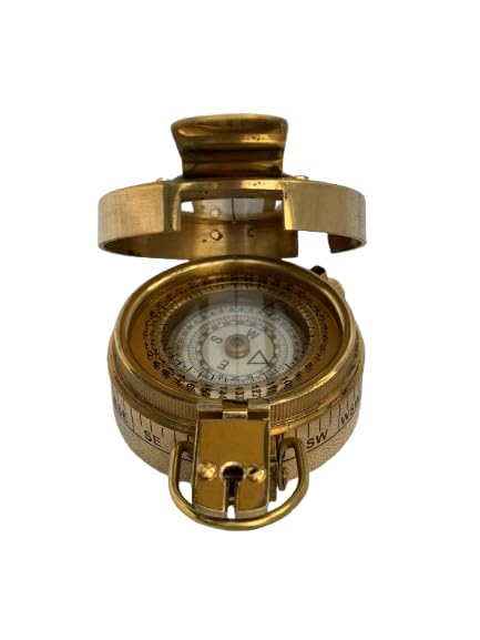 Nautical Military Prismatic Compass – Handmade Vintage Engineering Instrument-image-16