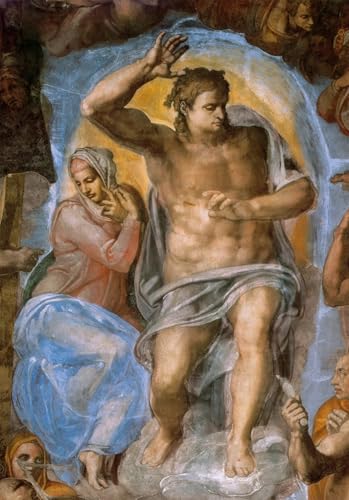 Impression toile Jugement dernier Christ juge une peinture murale de qualité