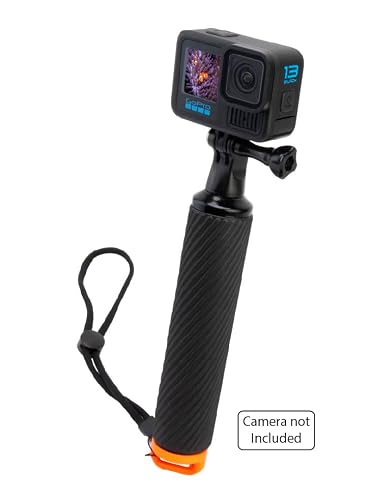REFLEX CAMERA Waterproof Floating Hand Grip – for Go Pro 13 12 11 10 9 8 7 6 5 4 3, Akaso, Insta360, DJI Osmo, Waterproof Go Pro Floaty Stick, Anti Slip, Wrist Strap, Ideal for Snorkelling (Orange) - Thumbnail 6