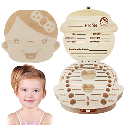 Cajas para Dientes de Bebé ,Caja Dientes ,,Caja para Guardar Dientes para Niños y Niñas ,Caja Para Dientes de Leche Personalizada,Regalo para niños en madera de souvenir Cover
