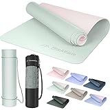 EliteAthlete Yogamatte - Sportmatte - Fitnessmatte - Gymnastikmatte gepolstert & rutschfest für Fitness, Pilates - Yoga Matte - 183 cm x 61 cm x 0.6 cm - Trainingsmatte inkl. Transportgurt + Tasche