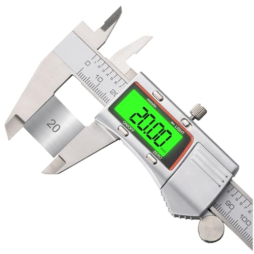Calibro Digitale da 150mm in Acciaio Inossidabile, Micrometro Elettronico con