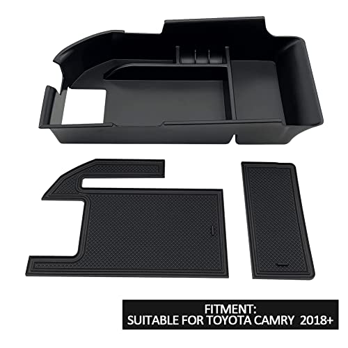 kenddeel Center Console Organizer Tray Compatible with Toyota Camry Accessories XLE XSE 2018-2023/Camry LE SE 2020 2021 2022 2023, Armrest Box Insert Tray Accessories