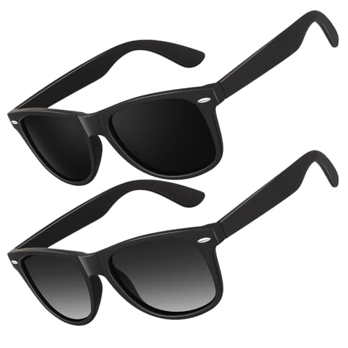 Lunettes de soleil polarisées LINVO homme femme classique anti-UV rétro des années 80