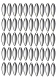 Smooth Willow Spinnerbait Blades Kit 50pcs, Made in USA, DIY Lure Making Set for Spinner baits and Jigs Sizes #0-#4.5 Smooth Nickel Finish (#4 Willow Smooth NI 50 Pack)