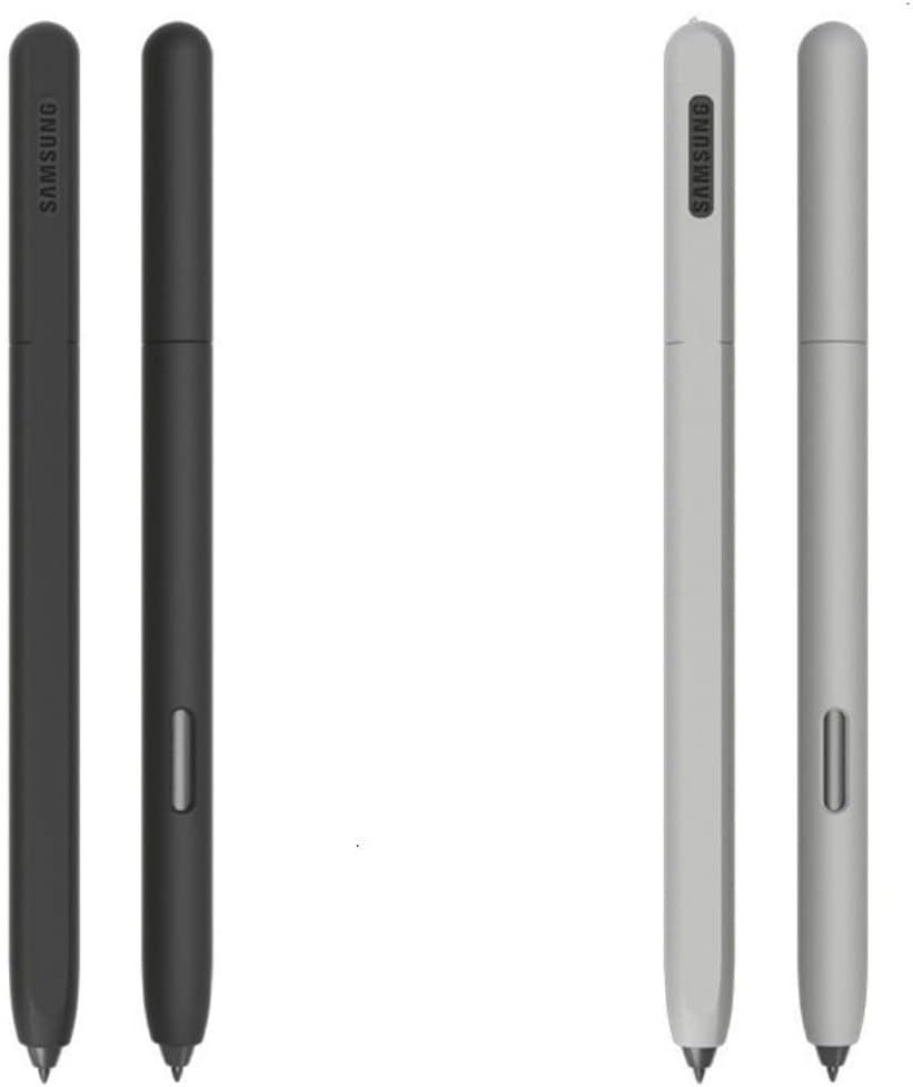 2 Pack Silicone Sleeve Case Compatible with Samsung Galaxy Tab S7/S7+/S7 FE/S8/S8+/S8 Ultra/S9/S9+/S9 Ultra/S10/S10+/S10 Ultra S Pen, Protective Skin Non-Slip Smooth Grip Holder(Black+Grey)