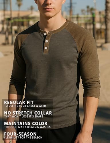 image for H2H Men's Slim Fit Color Blocked Three-Quarter Sleeve Baseball Jersey 