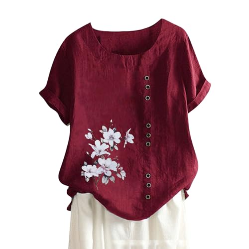 Destockage Vente Flash Tee Shirt Femme Mi Manche Chemisier Ete Manches Courtes T sans Blouse...