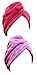 Bath Blossom Microfiber Hair Towel Wrap - Fast Drying Head Wraps Turban Shower Cap Style (2 Pack) for Women and Children