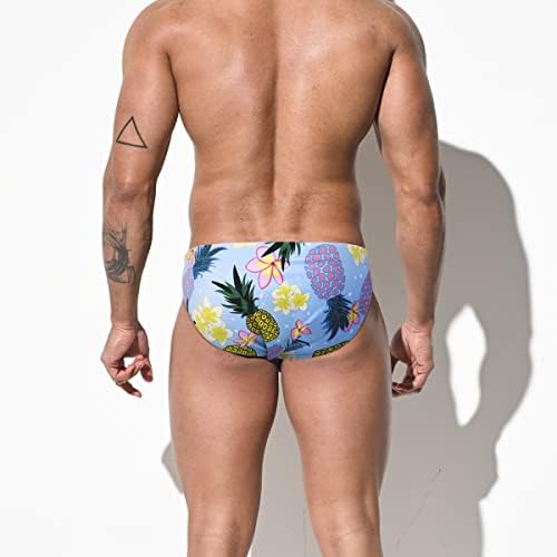 EASEJUICY Mens Bikini Swimwear Sexy Swimsuit Gradient Design Swim Briefs with Drawstring Low Waist Bathing Suit