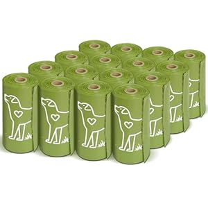 240 Count Unscented 13” x 9” Dog Waste Bags Rolls, Leakproof Strong & Sturdy Bags for Dogs, Doggie Bags Cats Litter Bags,Trash Bags for Doggy Pets