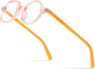 HEPIDEM Acetate Glasses Frame Men Left Square Right Round Vintage Retro Optical  - Compare price