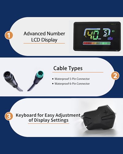 Écran LCD vélo électrique UART 2 connecté Bluetooth avec port USB de recharge