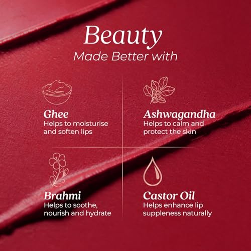 Image of Just Herbs Herb‑Enriched Matte Liquid Lipstick Set of 10 | Long‑Lasting, Non‑Drying, Transfer‑Resistant | Infused with Ghee, Ashwagandha & Brahmi | For Indian Skin Tones