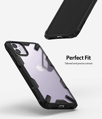Ringke Fusion-X for iPhone 11 Case Back Cover, [Military Drop Tested] Ergonomic Transparent PC Back TPU Bumper Impact Resistant Protection - Black