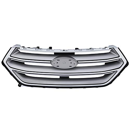 GRAND ORANGE Chrome Bumper Grille Upper Hood Grill Compatible for Ford Edge SE/SEL/Titanium 2015-2018 2016 2017